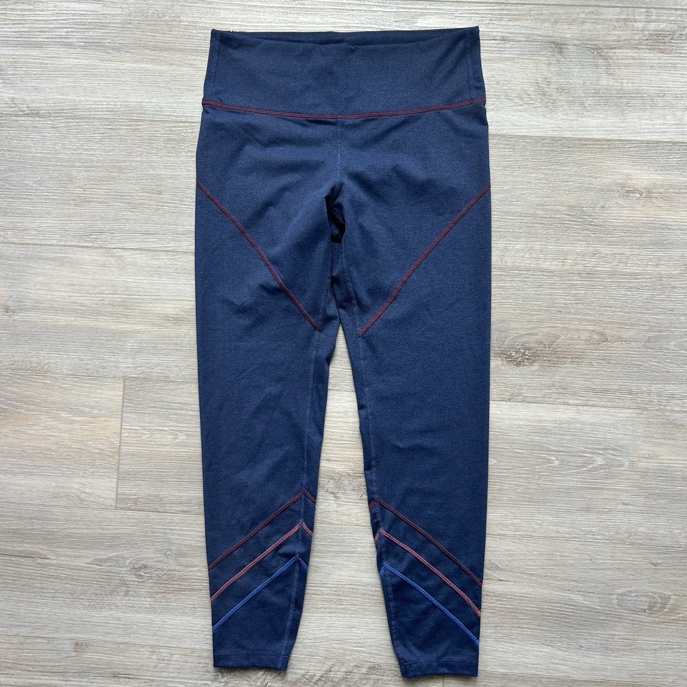 Marine Layer Weekend Sport Mia Leggings Womens Large Stretch Navy Yoga Workout